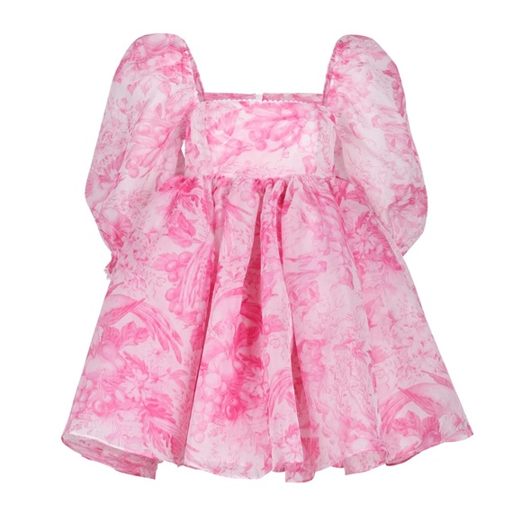 Selkie Dresses & Skirts - Selkie Pink Floral Puff-Sleeve Mini Dress